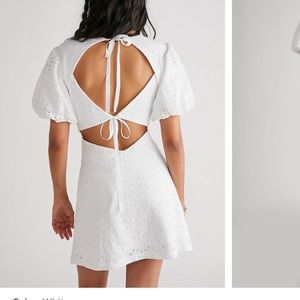 Free people Apricot rose white mini dress